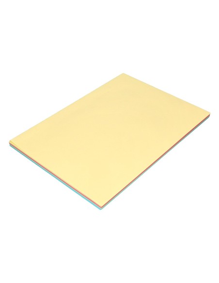 PAPEL COLOR DIN A4 80 GR PAQUETE 100 CUATRO COL.SURT. ROSA AM.-A