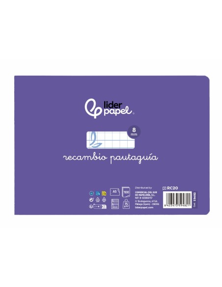 RECAMBIO LIDER.4º 100H.70G/M2 CUADRO PAUT.8MM 2 TALADROS **