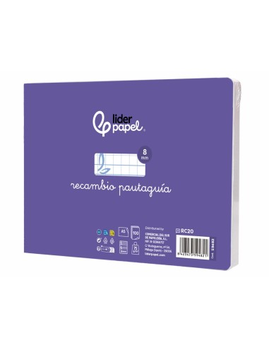 RECAMBIO LIDER.4º 100H.70G/M2 CUADRO PAUT.8MM 2 TALADROS **