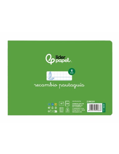 RECAMBIO LIDER.4º 100H.70G/M2 CUADRO PAUT.6MM 2 TALADROS **