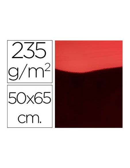 CARTULINA METALIZADA ROJO 50X65 CM