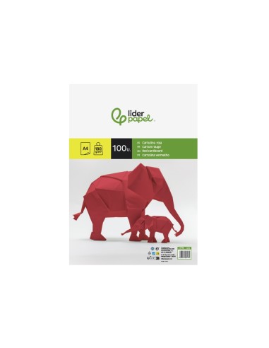 CARTULINA DIN A4 ROJO 180 GR PAQUETE 100 H