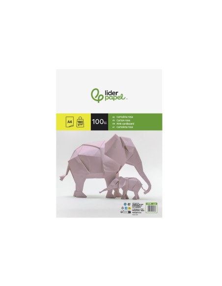 CARTULINA DIN A4 ROSA 180 GR PAQUETE 100 H