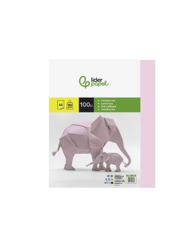 CARTULINA DIN A4 ROSA 180 GR PAQUETE 100 H