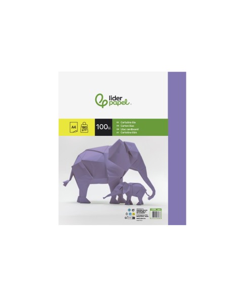 CARTULINA DIN A4 LILA 180 GR PAQUETE 100 H