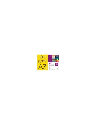 CARTULINA DIN A3 AMARILLO 180 GR PAQUETE 100 H