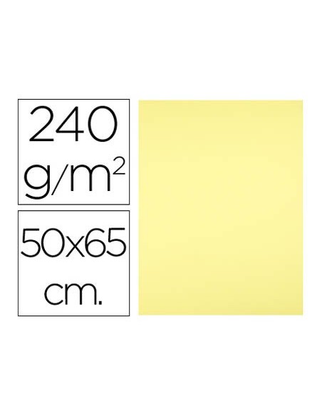 CARTULINA LIDERPAPEL 50X65 CM 240G/M2 AM.MEDIO PAQUETE 25 UNIDADES
