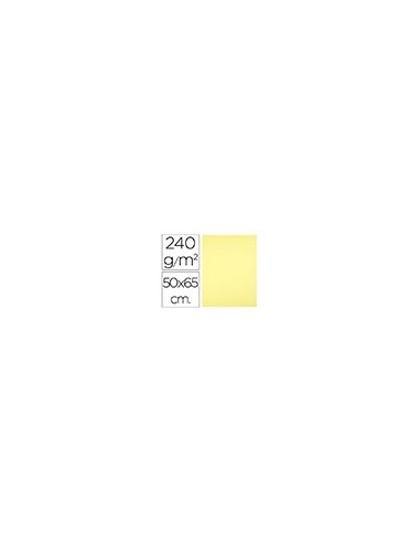 CARTULINA LIDERPAPEL 50X65 CM 240G/M2 AM.MEDIO PAQUETE 25 UNIDADES