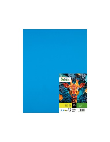 CARTULINA LIDERPAPEL 50X65 CM 240G/M2 AZ.TURQUESA PAQUETE 25 UNIDADES