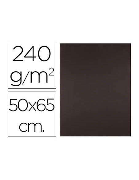 CARTULINA LIDERPAPEL 50X65 CM 240G/M2 MARRON PAQUETE 25 UNIDADES