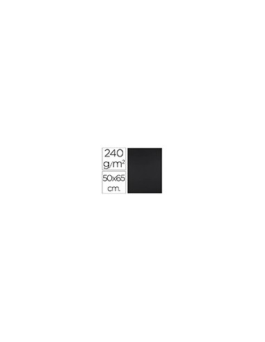 CARTULINA LIDERPAPEL 50X65 CM 240G/M2 NEGRO PAQUETE 25 UNIDADES