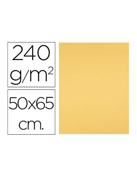 CARTULINA LIDERPAPEL 50X65 CM 240G/M2 ORO PAQUETE 25 UNIDADES