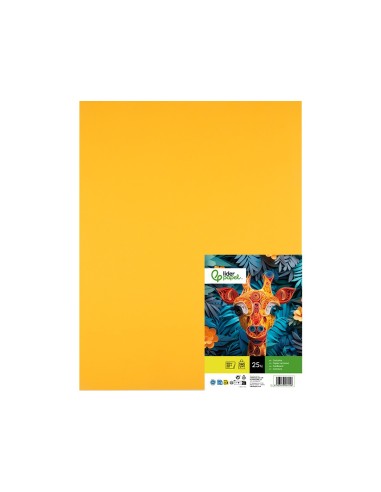 CARTULINA LIDERPAPEL 50X65 CM 240G/M2 ORO VIEJO PAQUETE 25 UNIDADES