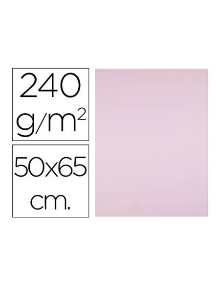 CARTULINA LIDERPAPEL 50X65 CM 240G/M2 ROSA PAQUETE 25 UNIDADES
