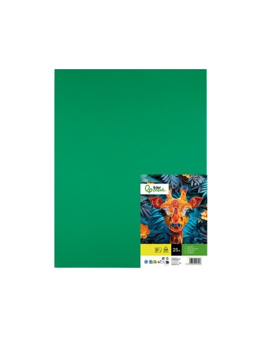 CARTULINA LIDERPAPEL 50X65 CM 240G/M2 VERDE PAQUETE 25 UNIDADES