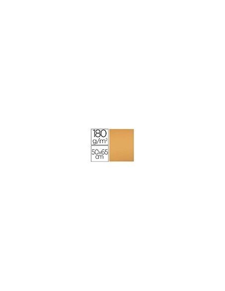 CARTULINA LIDERPAPEL 50X65 180 GR AVELLANA PAQUETE 25.
