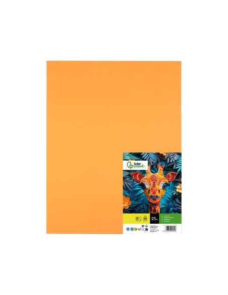 CARTULINA LIDERPAPEL 50X65 180 GR NECTARINA PAQUETE 25