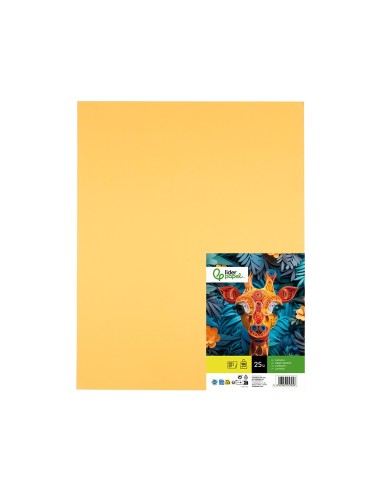 CARTULINA LIDERPAPEL 50X65 180 GR ORO PAQUETE 25