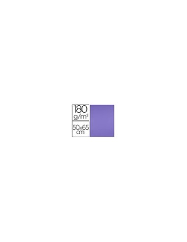 CARTULINA LIDERPAPEL 50X65 180 GR PURPURA PAQUETE 25