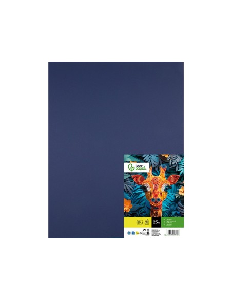 CARTULINA LIDERPAPEL 50X65 CM 180G/M2 AZUL ZAFIRO PAQUETE DE 25