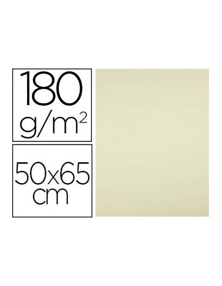 CARTULINA LIDERPAPEL 50X65 CM 180G/M2 AMARILLO PAQUETE DE 25