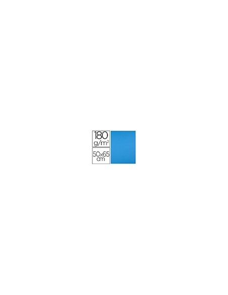 CARTULINA LIDERPAPEL 50X65 CM 180G/M2 AZUL PAQUETE DE 25