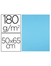 CARTULINA LIDERPAPEL 50X65 CM 180G/M2 AZUL TURQUESA PAQUETE DE 25