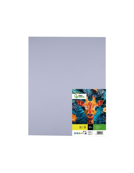CARTULINA LIDERPAPEL 50X65 CM 180G/M2 LILA PAQUETE DE 25