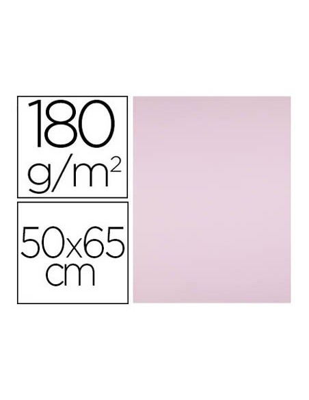 CARTULINA LIDERPAPEL 50X65 CM 180G/M2 ROSA PAQUETE DE 25