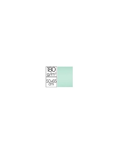 CARTULINA LIDERPAPEL 50X65 CM 180G/M2 VERDE PAQUETE DE 25