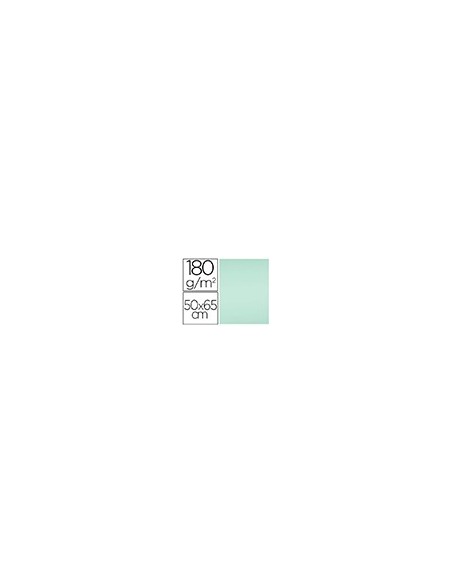 CARTULINA LIDERPAPEL 50X65 CM 180G/M2 VERDE PAQUETE DE 25