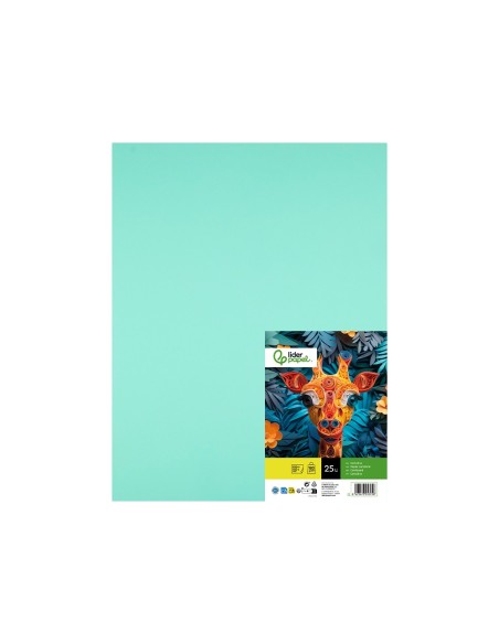 CARTULINA LIDERPAPEL 50X65 CM 180G/M2 VERDE PAQUETE DE 25