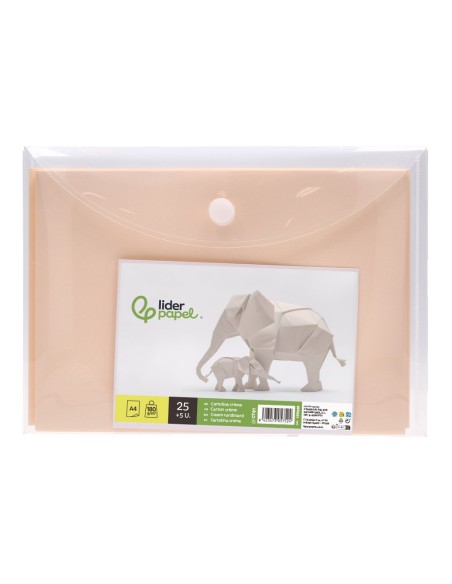 CARTULINA  A4 180G/M2 CREMA PQ.DE 25+5H.