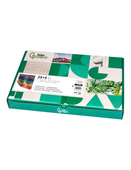 CARTULINA  A4 180G/M2 BL.PAQUETE 25+5H.