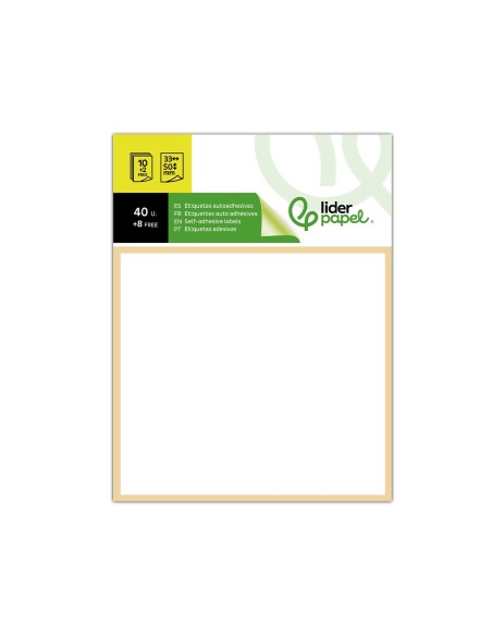 ETIQUETAS ADH. LIDERPAPEL 33X50MM 10H.