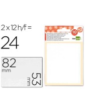 ETIQUETAS ADH. LIDERPAPEL 53X82MM 10H.