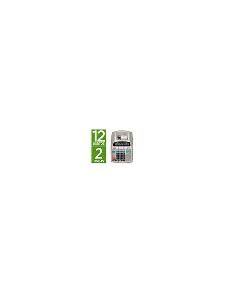 CALCULADORA  PANTALLA PAPEL 57MM 12D.IMPRES BICOLOR BL.225X158X56MM