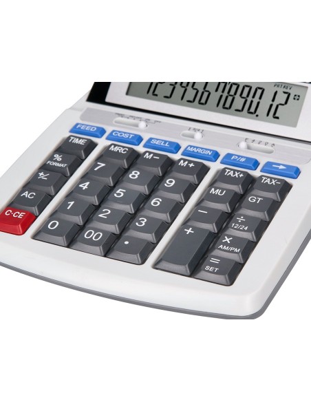 CALCULADORA  PANTALLA PAPEL 57MM BICOLOR BL.235X155X62MM