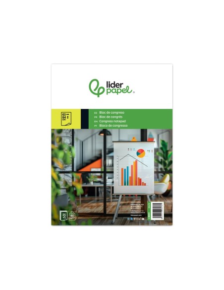 BLOC CONGRESO LIDERPAPEL 63X84MM 25H.