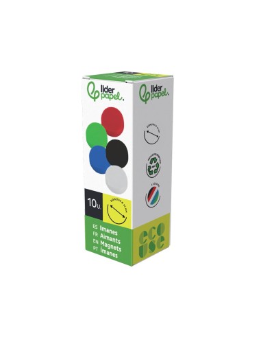IMANES SUJECION  ECOUSE PP RECICL PIZARRA MAGNETICA 35MM CAJA 10 UD.