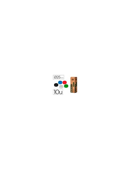 IMANES SUJECION  ECOUSE PP RECICLA PIZARRA MAGNETICA 25MM CAJA 10 UD.