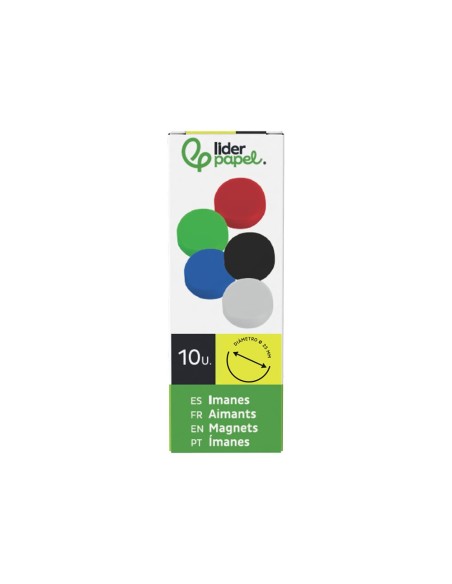 IMANES SUJECION  ECOUSE PP RECICLA PIZARRA MAGNETICA 25MM CAJA 10 UD.