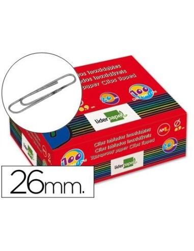 CLIPS LABIADOS Nº 1,5 26 MM CAJA 100 UDS.