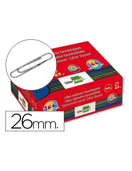 CLIPS LABIADOS Nº 1,5 26 MM CAJA 100 UDS.