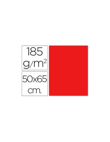 CARTULINA GUARRO ROJA 50X65 CM 185 GR