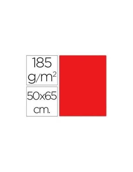 CARTULINA GUARRO ROJA 50X65 CM 185 GR