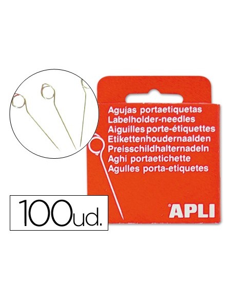AGUJAS PORTAETIQUETAS CAJA 100 UD.