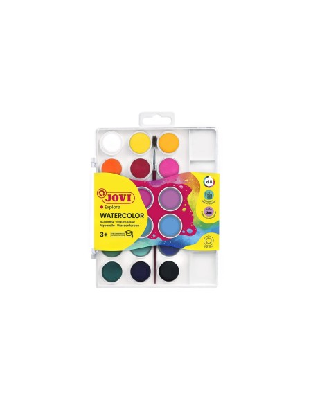 ACUARELA JOVI 18 COL.ESTUCHE PLASTICO