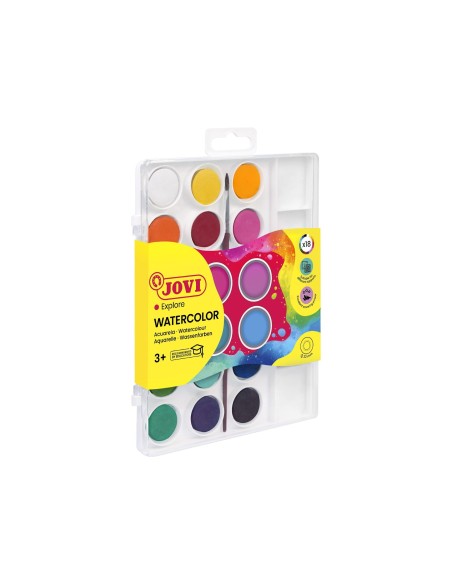 ACUARELA JOVI 18 COL.ESTUCHE PLASTICO