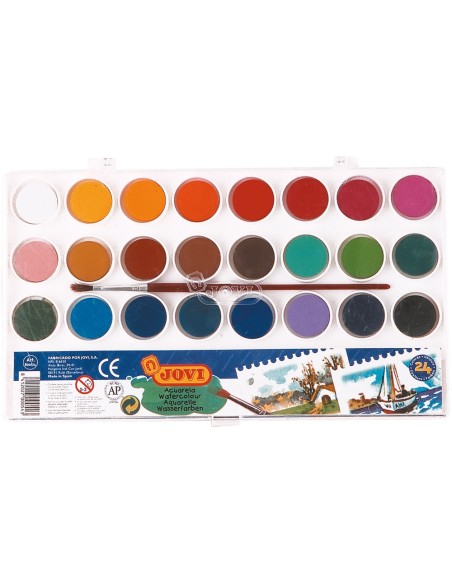 ACUARELA JOVI 24 COL.ESTUCHE PLASTICO
